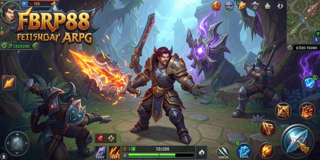 Screenshot aksi Gameplay FBRP88 yang mendebarkan dalam petualangan ARPG.