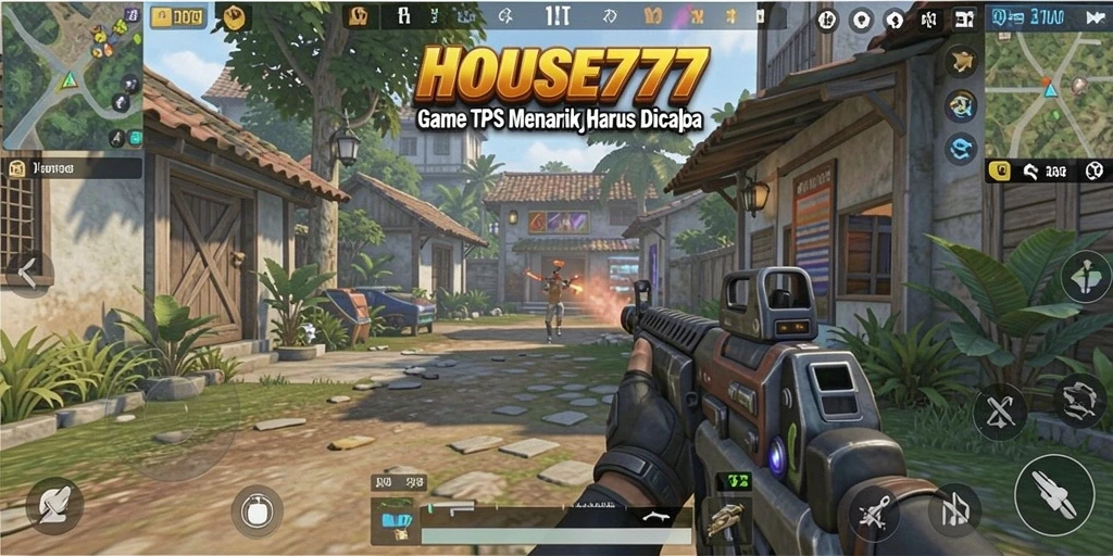 Tampilan gameplay seru dalam HOUSE777 dengan aksi tembak menembak yang mendebarkan.