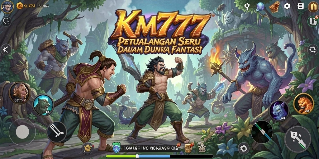 Tampilan gameplay seru di dunia petualangan KM777.