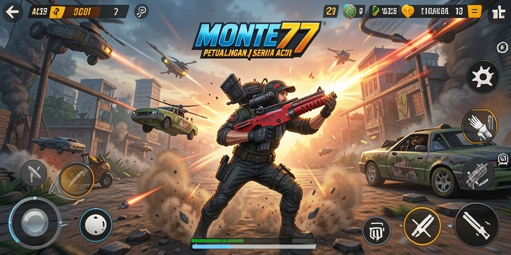 Tangkapan layar gameplay MONTE77 yang penuh aksi dan mengasyikkan.