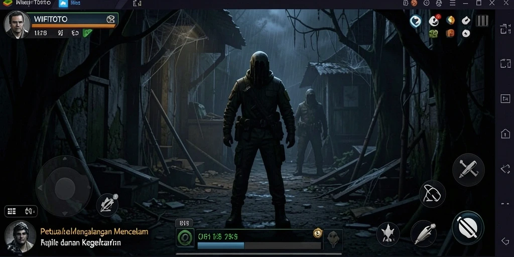 Tangkapan layar WIFITOTO menampilkan atmosfer menegangkan dan gameplay yang mencekam.