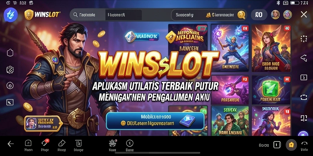 Tampilan antarmuka utama WINSLOT yang memudahkan akses fitur.