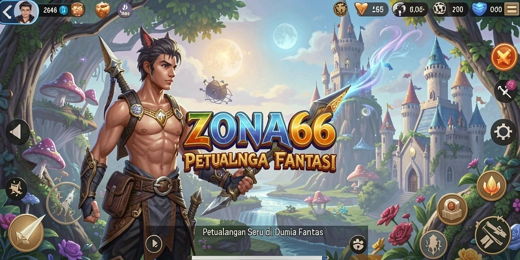 Tampilan gameplay seru ZONA66 yang penuh petualangan.